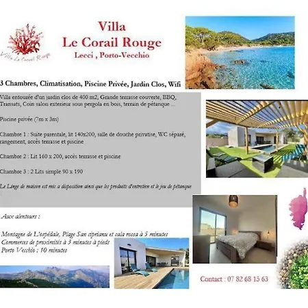 Villa Le Corail Rouge Corse Lecci Exterior photo